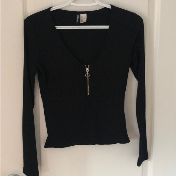 H&M ribbed black top - Picture 1 of 1
